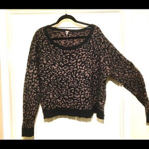 Free People Animal Print Sweater